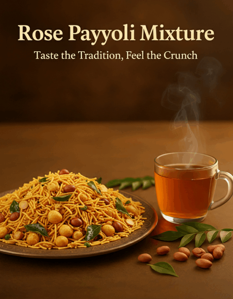 Rose Payyoli Mixture in the plate